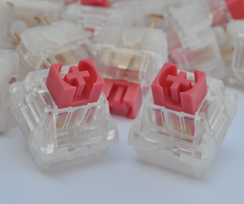 TTC Silent Red V3 Mechanical Keyboard Switches, Linear Factory Pre-lubed Long Spring Keyboard Switches for Mechanical Gaming Keyboard