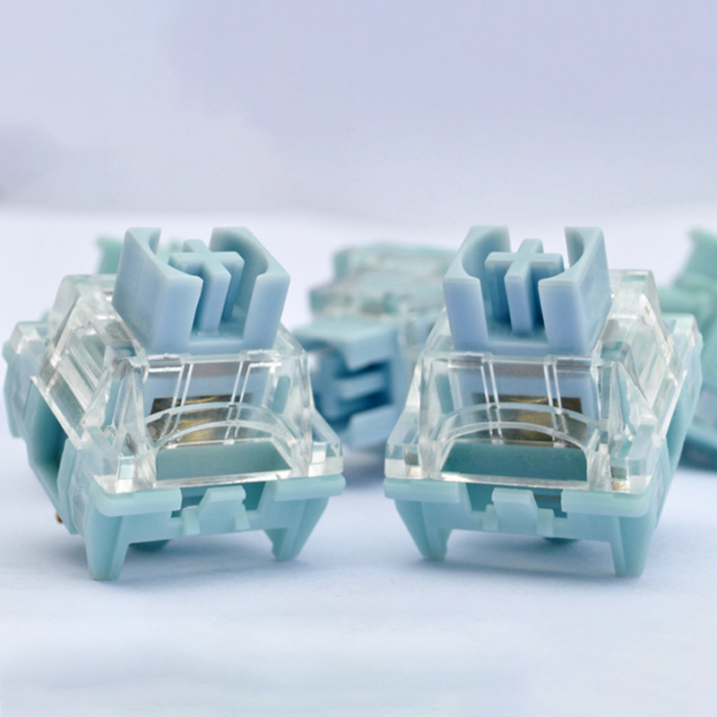 TTC Silent Bluish White Keyboard Switches , Factory Pre-lubed Double Silent Firm Mechanical Gaming Keyboard