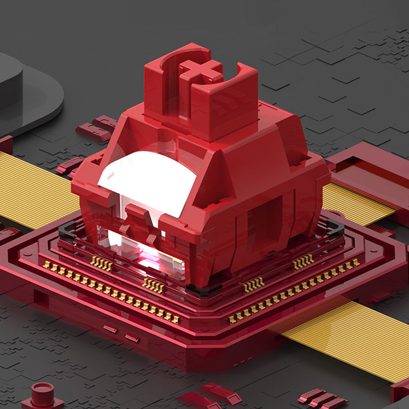 TTC Flaming Red V2 Linear Switch Pre-lubed High quality Elastic and RGB  Soft Smooth Mechanical Gaming Keyboard