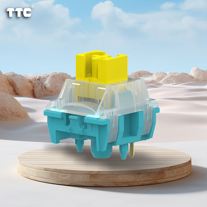 TTC Clear Sky Mechanical Keyboard Switches, Factory Pre-lubed Dust Proof Clicky Sound Tactile Gaming Keyboard Switch