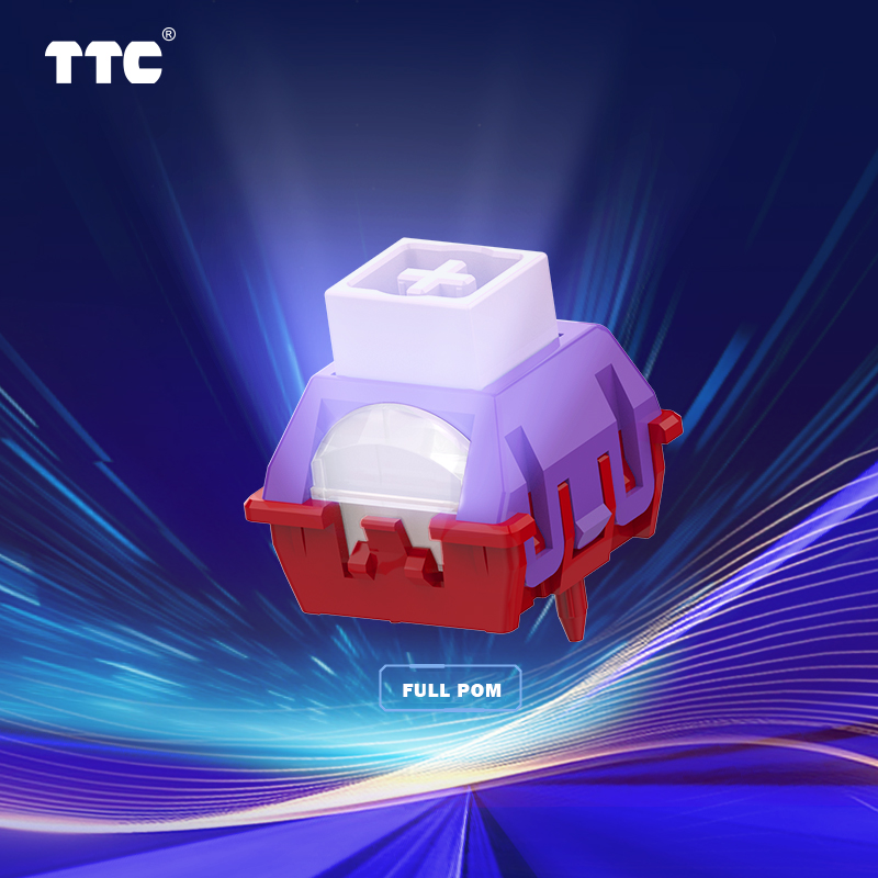 TTC Full POM Magneto Keyboard Switch, Firm Dust-proof Stem Linear Freely Setting Pre-Travel Hall Sensor 35gf Precise Trigger Gaming Switch