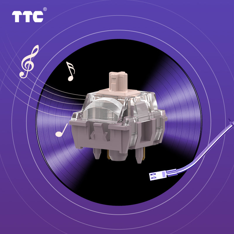 TTC Speed Gold Switch V2  First HIFI Pre-lubed Linear 5 Pin Rapid Trigger MX Style Mechanical Keyboard Switch