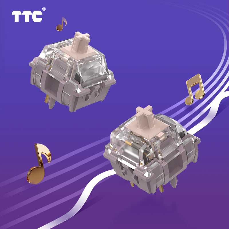 TTC Speed Gold Switch V2  First HIFI Pre-lubed Linear 5 Pin Rapid Trigger MX Style Mechanical Keyboard Switch