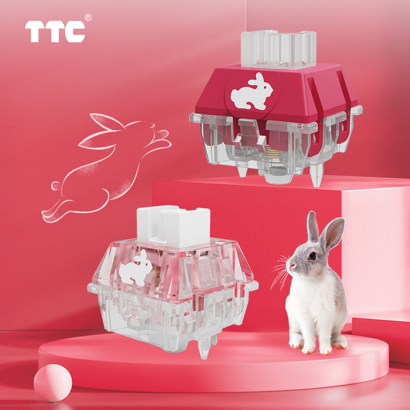 TTC Rabbit Switch lego structure RGB & OG edition fast and silent 42gf mechanical keyboard  Keyswitch