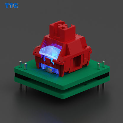 TTC Flaming Red V2 Linear Switch Pre-lubed High quality Elastic and RGB  Soft Smooth Mechanical Gaming Keyboard