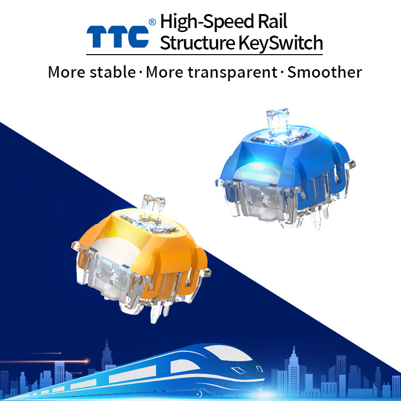 TTC High-speed Rail Structure Switch Neptune and Venus 5 pin linear mechanical Gaming  Rapid Trigger Switch