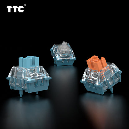 TTC Uranus Switch New Magnetic Linear Gaming blue transparent Gaming Hall Sensor 0.1mm Rapid Trigger Gaming Switch
