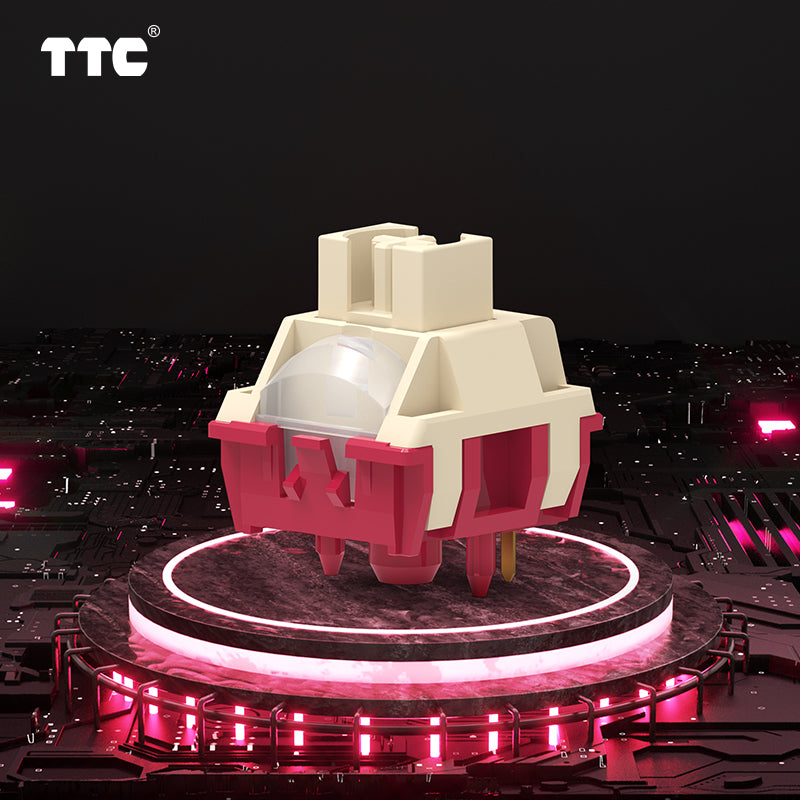 TTC Iron V2 Switch, Factory Pre-lubed 5 Pin Dustproof Stem Modified POM Mechanical Keyboard Switch
