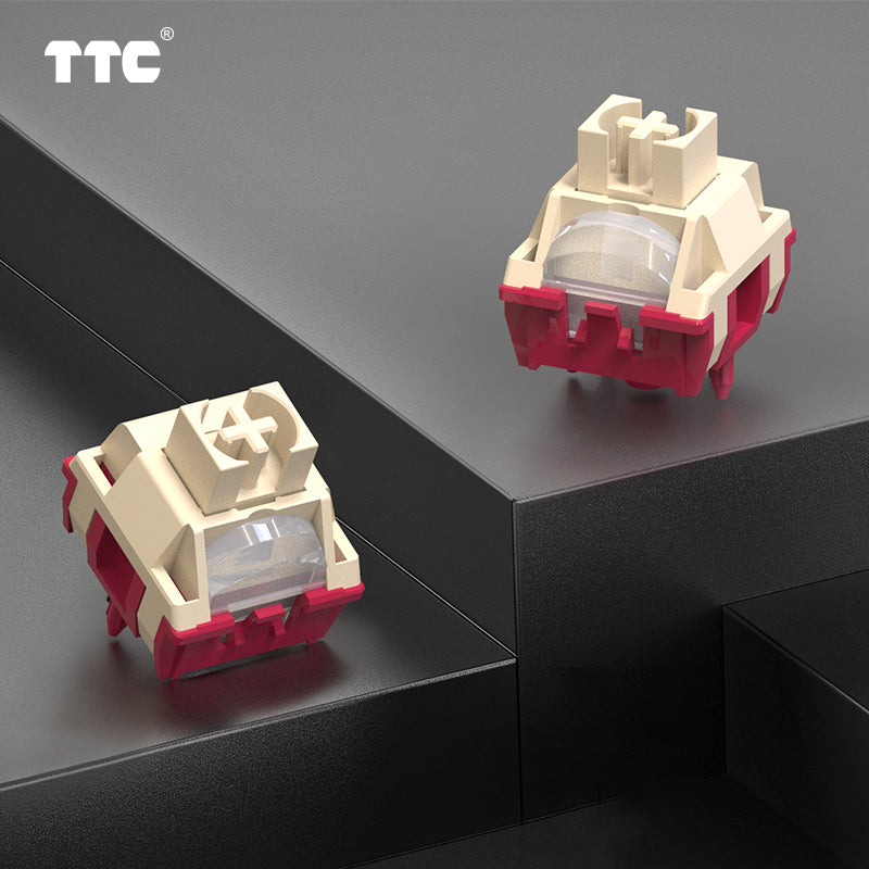 TTC Iron V2 Switch, Factory Pre-lubed 5 Pin Dustproof Stem Modified POM Mechanical Keyboard Switch
