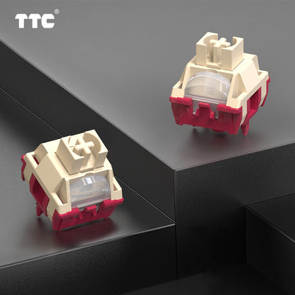 TTC Iron V2 Switch, Factory Pre-lubed 5 Pin Dustproof Stem Modified POM Mechanical Keyboard Switch