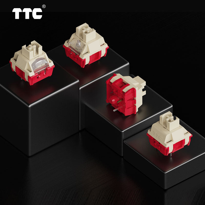 TTC Iron V2 Switch, Factory Pre-lubed 5 Pin Dustproof Stem Modified POM Mechanical Keyboard Switch