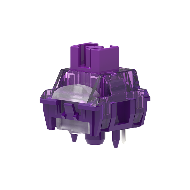 TTC Flaming Purple KeySwitch V2 with Dustproof Stem for Mechanical Gaming Keyboard, 5-Pin Tactile Switches Pre-Lubed Switch