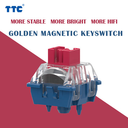 TTC Golden Magnetic Switch Silky Smooth Dust Proof Stem External Magnet Maintain the Original Mechanical Switch Sound