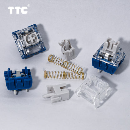 TTC Speed Silver V2 Mechanical Keyboard Switch Linear Pre-lubed 45Gs 3Pins Fast Trigger Dual Spring Gaming Switch