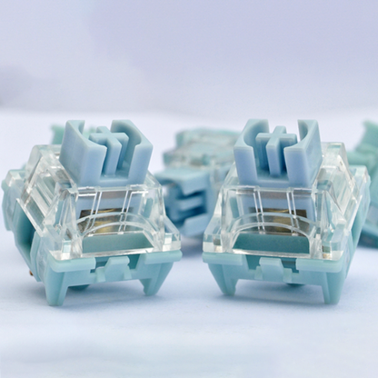 TTC Silent Bluish White Keyboard Switches , Factory Pre-lubed Double Silent Firm Mechanical Gaming Keyboard