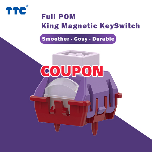 TTC Full POM Magneto Keyboard Switch, Firm Dust-proof Stem Linear Freely Setting Pre-Travel Hall Sensor 35gf Precise Trigger Gaming Switch(90PCS)