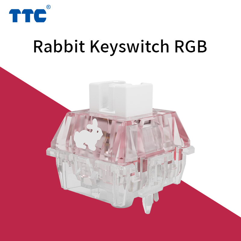 TTC Rabbit Switch lego structure RGB & OG edition fast and silent 42gf mechanical keyboard  Keyswitch