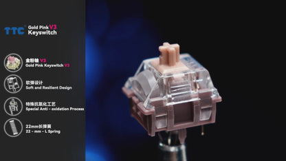 TTC Speed Gold Switch V2  First HIFI Pre-lubed Linear 5 Pin Rapid Trigger MX Style Mechanical Keyboard Switch